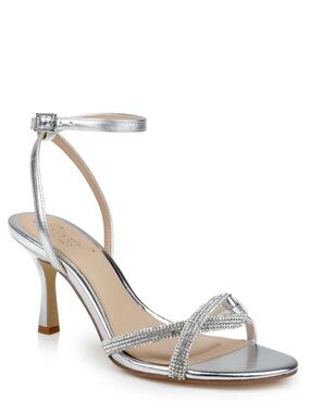 Jewel Badgley Mischka Silver Heel